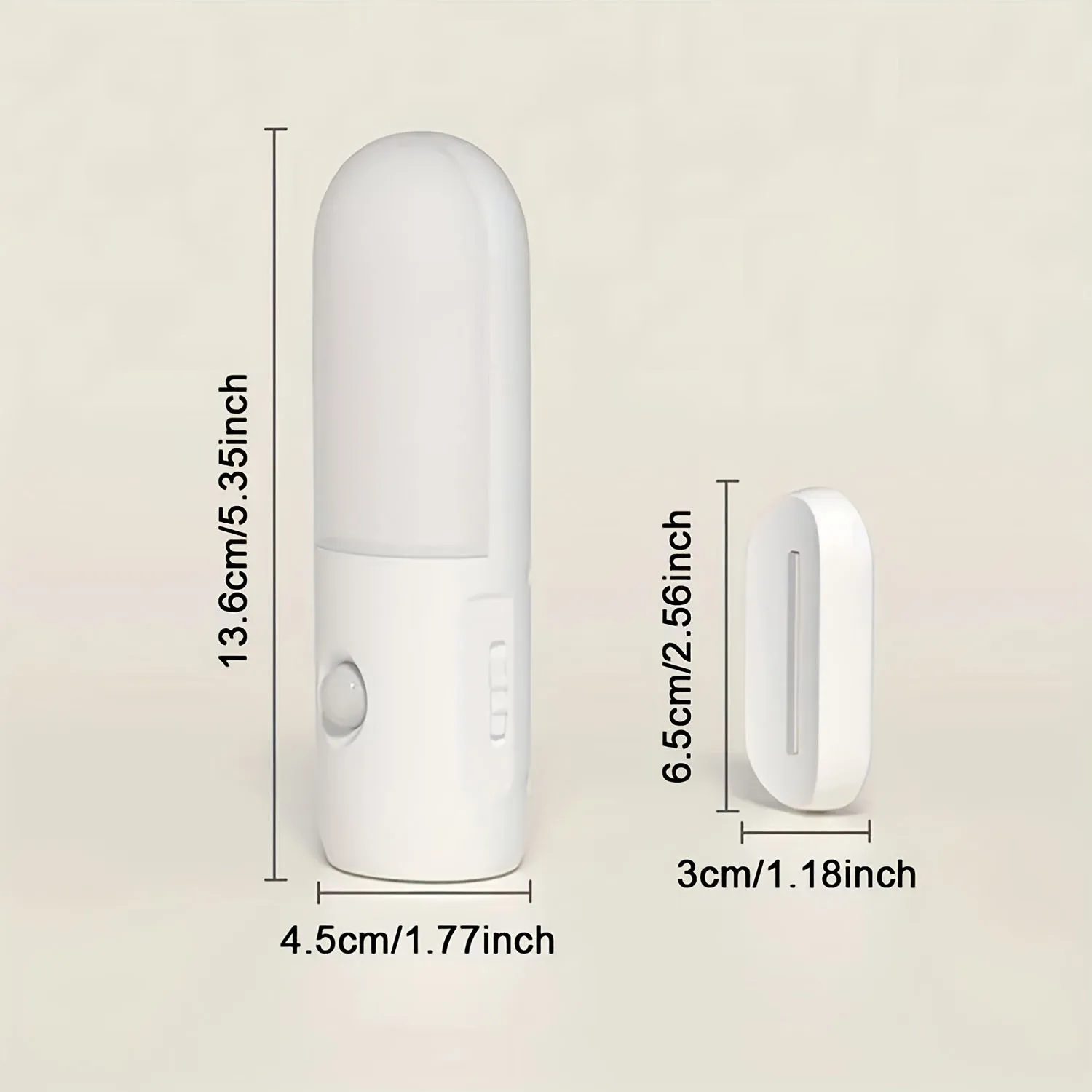 Luce notturna con sensore di movimento da 2 pezzi, luminosità regolabile, adatta per camere da letto, cucine, armadi, scale, corridoi