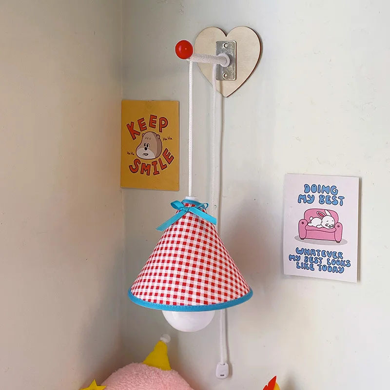 Luz colgante de pared, luz nocturna cálida portátil, luz LED de ambiente para mesita de noche para niñas, decoración de dormitorio, lámpara de escritorio, lámpara de lectura cálida