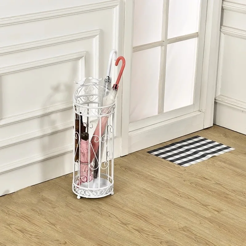 Umbrella Rack Hotel Lobby Bucket Home Door Umbrella Rack Wrought Iron Folding Storage Rack