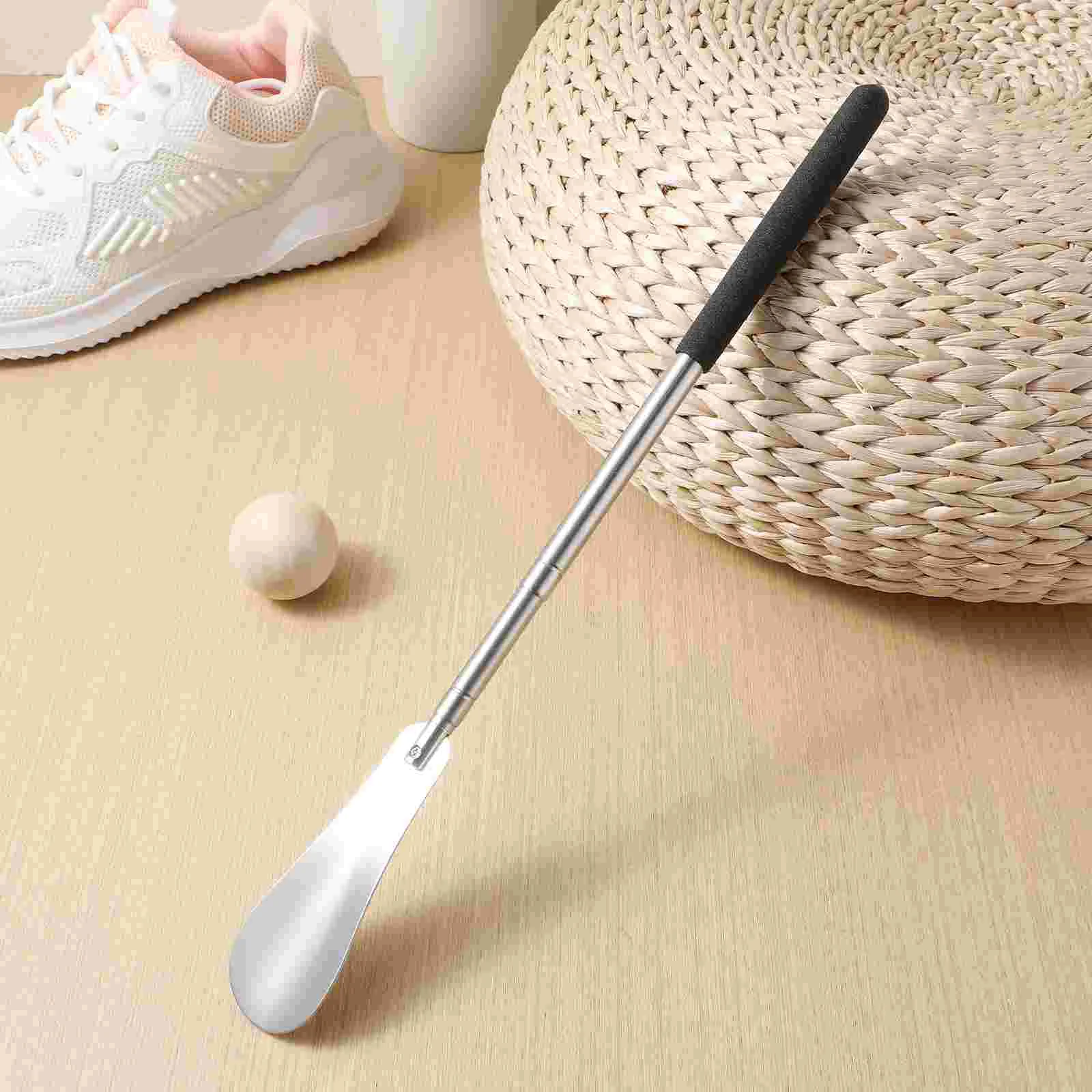 Retractable Stainless Steel Shoehorn Metal Shoe Horns Extra Long Shoehorn with Adjustable Handle for Boots and Shoes