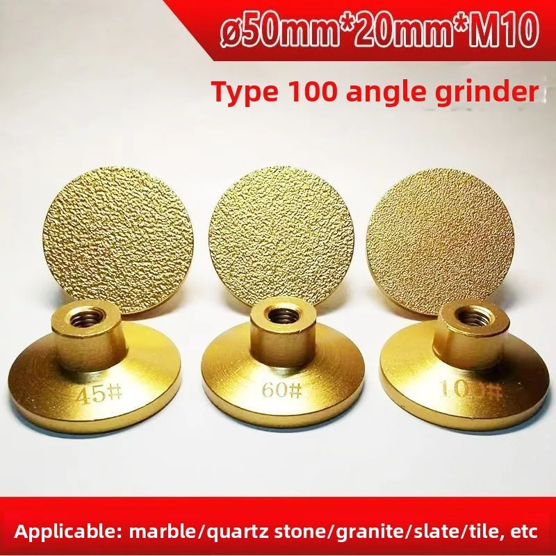 Diamond Brazed Flat Grinding Head Marble Stone Countertop Trimming Rough Polishing Disc Angle Grinder Abrasive Pad