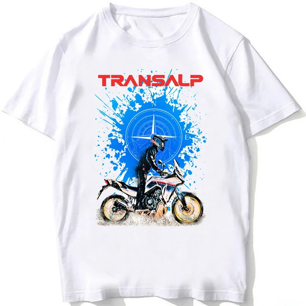 XL750 Transalp Adventure Motorcycle 2023 Rider T-Shirt New Summe Men Short Sleeve Moto Sport Boy Casual White Tees Riding Tops