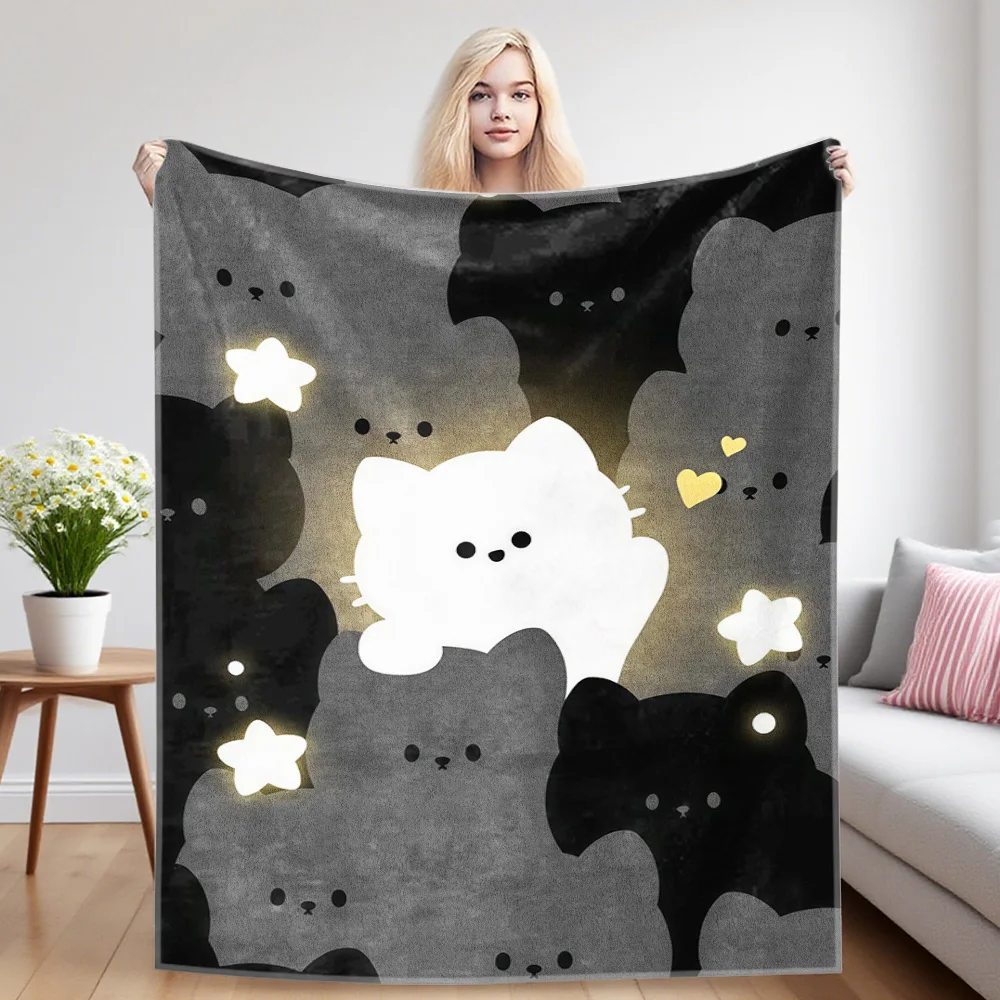 Dark Glow Nap Blanket,Flannel Blanket,Suitable For Sofas,Beds,Cars,Rooms,Offices,Camping,Exquisite Gift Blankets