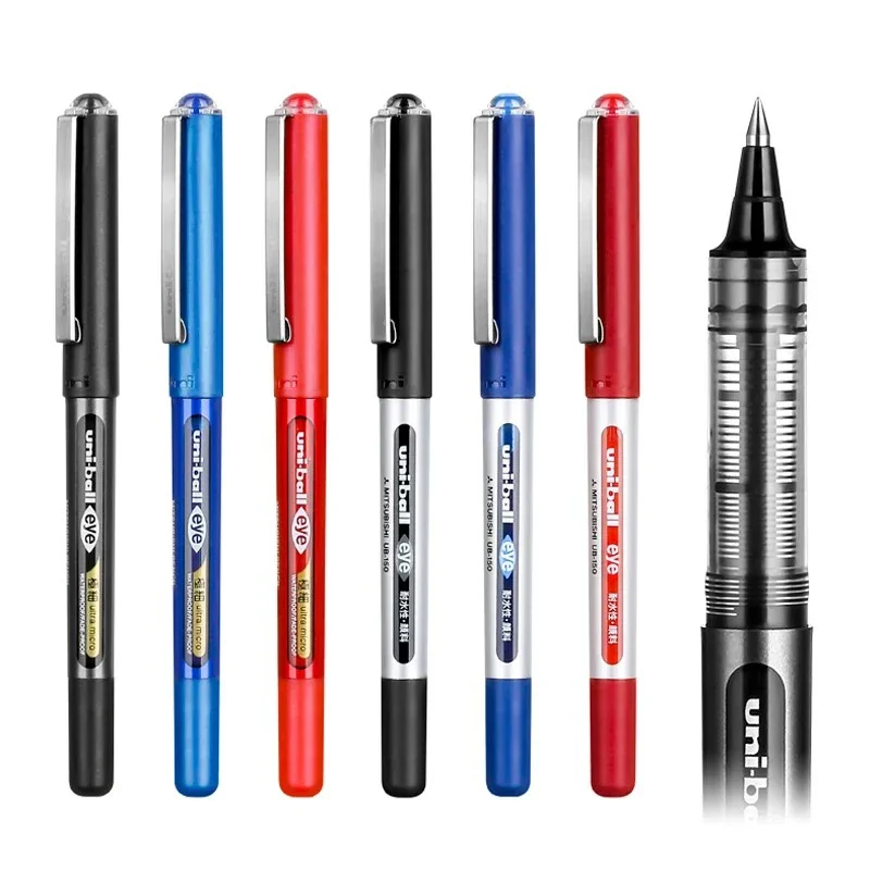 1pcs UNI Uniball Straight Liquid Gel Pen UB-150 0.5mm/0.38mm Quick Drying Business Office Supplies Japanese Stationery