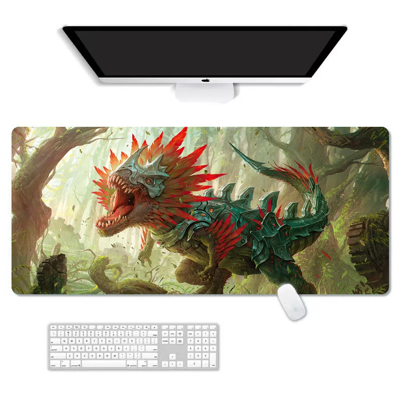 

Anime dinosaur pad Large anti-slip high-end luxury gaming mouse pads PC rubber game player keyboard perfect partner table mats