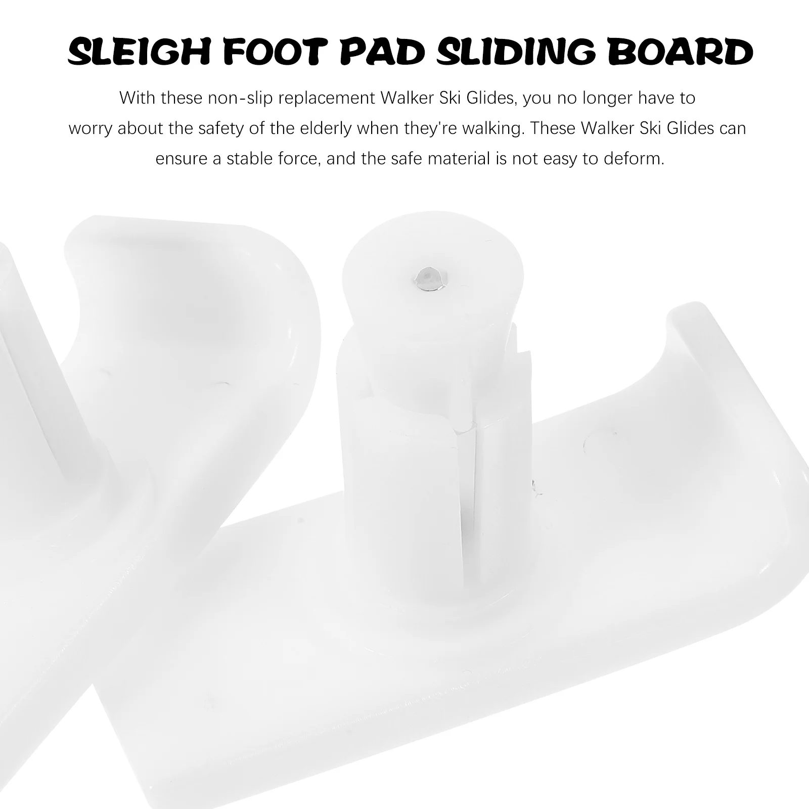 2 pçs almofadas de pé de trenó de neve leve durável walker ski desliza dicas de substituição antiderrapantes para idosos walker sliders antiaderente