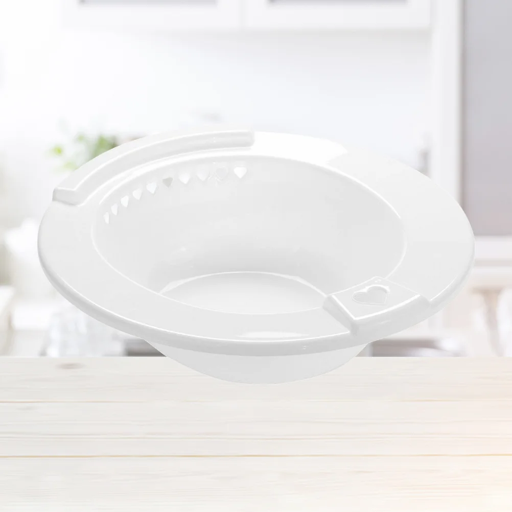 

Sitz Basin Portable Over Toilet Hip Bath For Pregnant Women White Sturdy Medical Grade Plastic Comfortable Edge Design Bath Tub