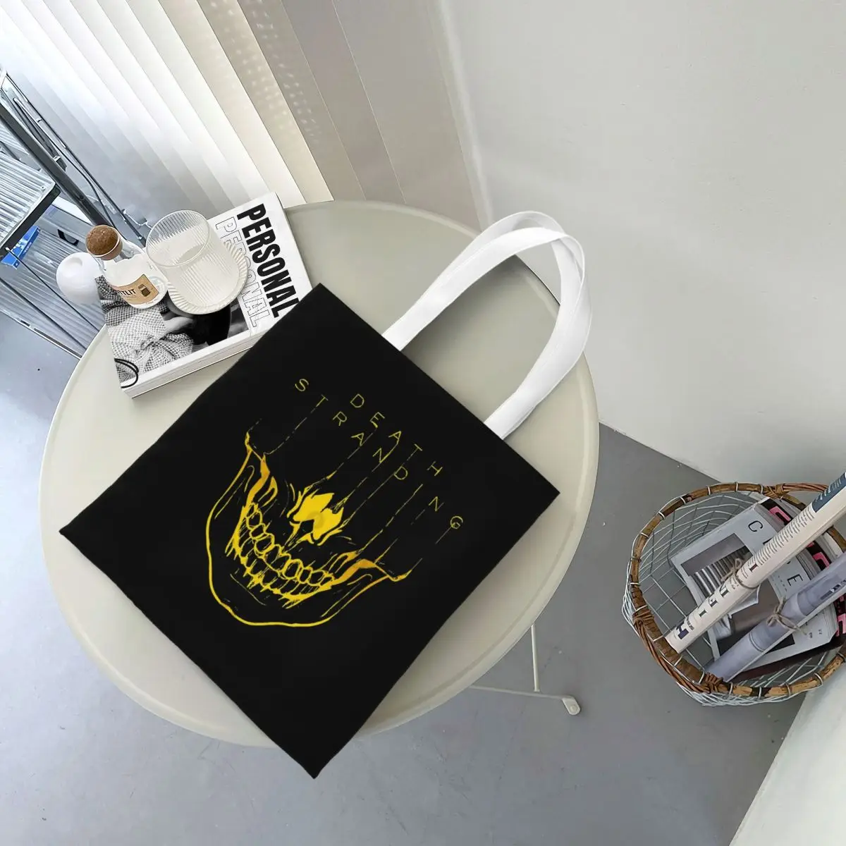 النساء الرجال هاردشيب الموت تجديل الجمجمة حمل الحقائب حقيبة تسوق قماش لحقائب اليد الطفل