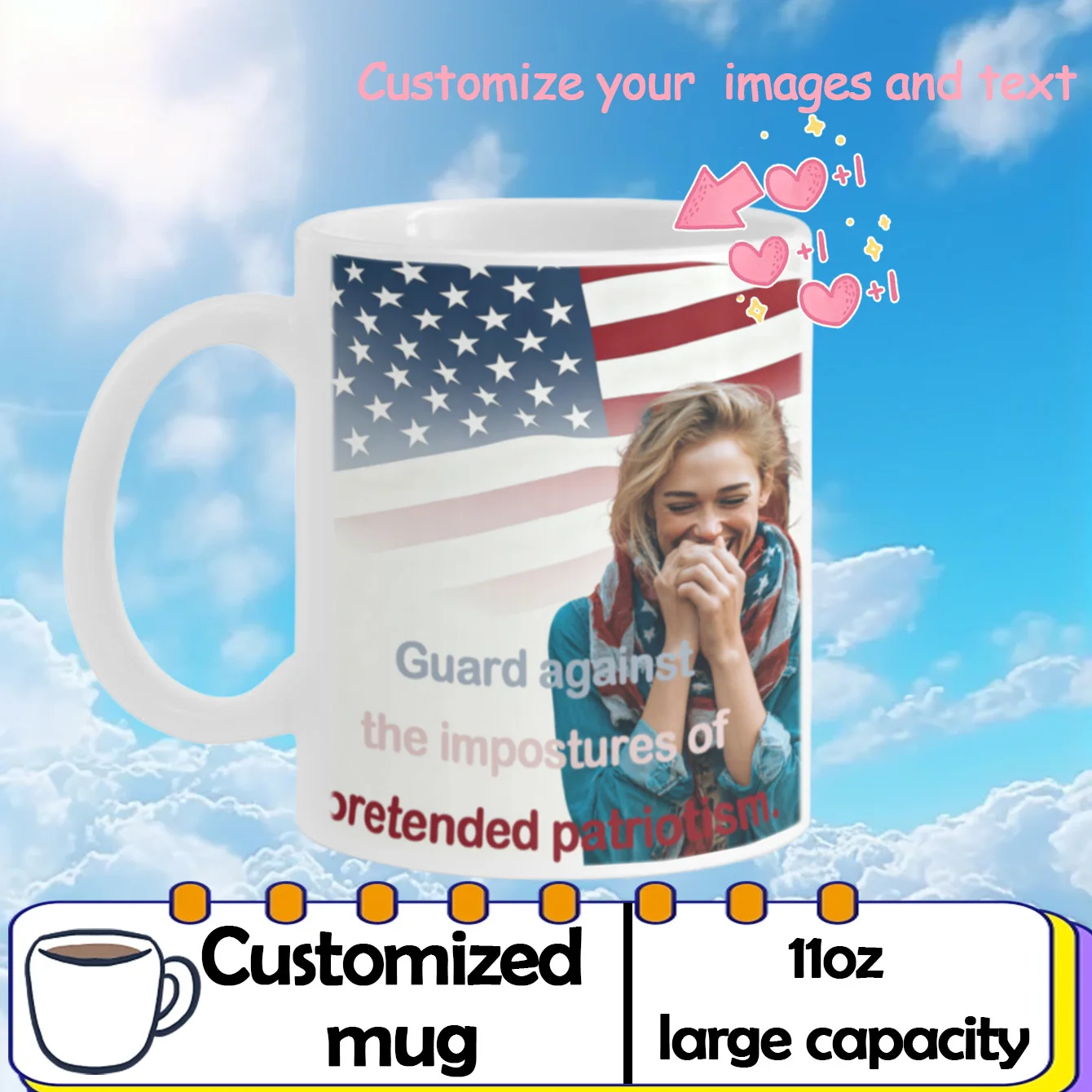 

Customized mug with large capacity Personalized cup with picture text name personalized gift