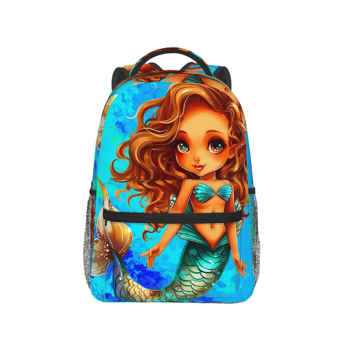

Mermaid Inspired With Magical Ocean Backpack Hot Sale Daypack Large Capacity Kids BookBag School Bag Shoulder Bags for Men Women