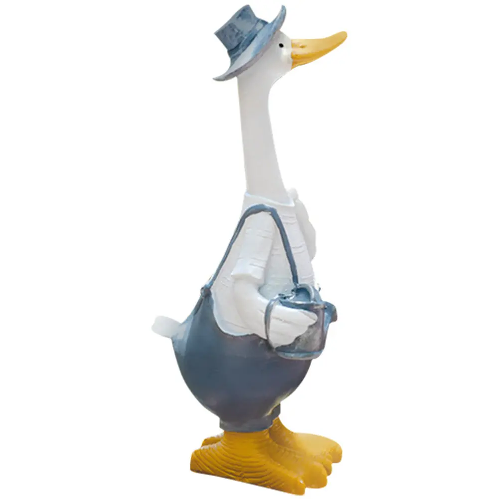 

Статуэтка утки из смолы для декора дома, гостиной, офиса, рабочего стола, сада, скульптура животного из смолы, статуэтка утки