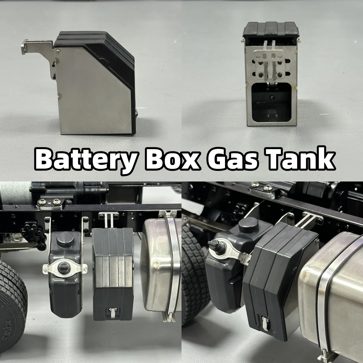 حصريًا صندوق بطارية الشاحنة محاكاة خزان الغاز لـ 1/14 Tamiya RC مرسيدس بنز جرار هينو لتقوم بها بنفسك نموذج تعديل