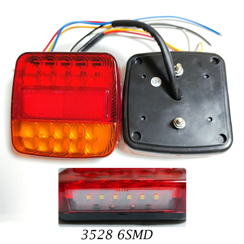 26LED Submersible Trailer Lights Stop Tail Turn Signal Lights License Number Plate for Boat Trailer Truck RV Lighting Upgrade image 4