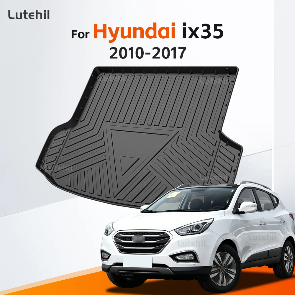 Für Hyundai Ix35 2010-2017 16 15 14 Allwetter TPE Kofferraummatte Maßgefertigt - Schwarze Kofferraumauskleidung Schutzmatte Innenraumzubehör
