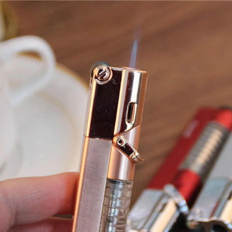 

Aomai Windproof Butane Lighter Refillable Butane Safety Lock Lighter BBQ Ignition Cigar Cigarette Gadgets Men Birthday Gifts