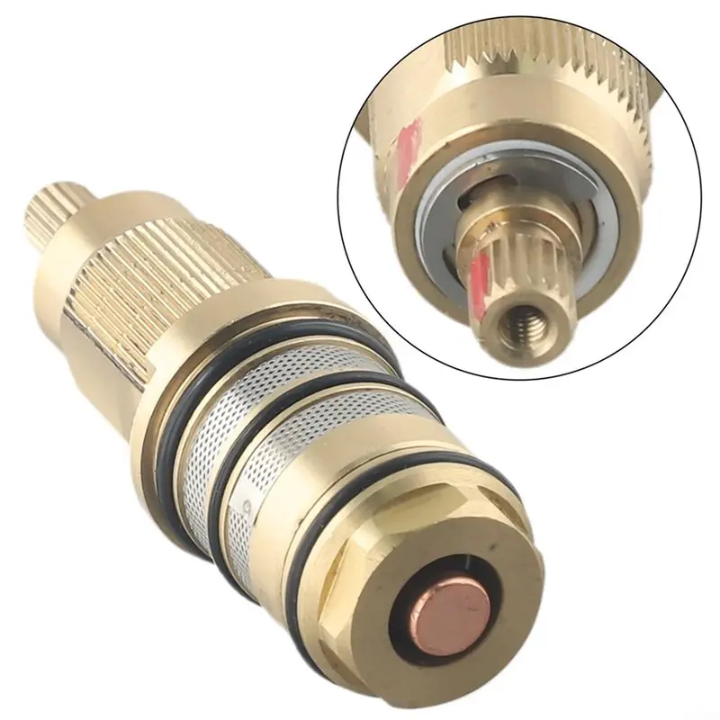 ABNL 5X Thermostatic Shower Valve,Thermostatic Spool,Brass Replacement Thermostatic Shower Mixer Valves Bar Repair Kits