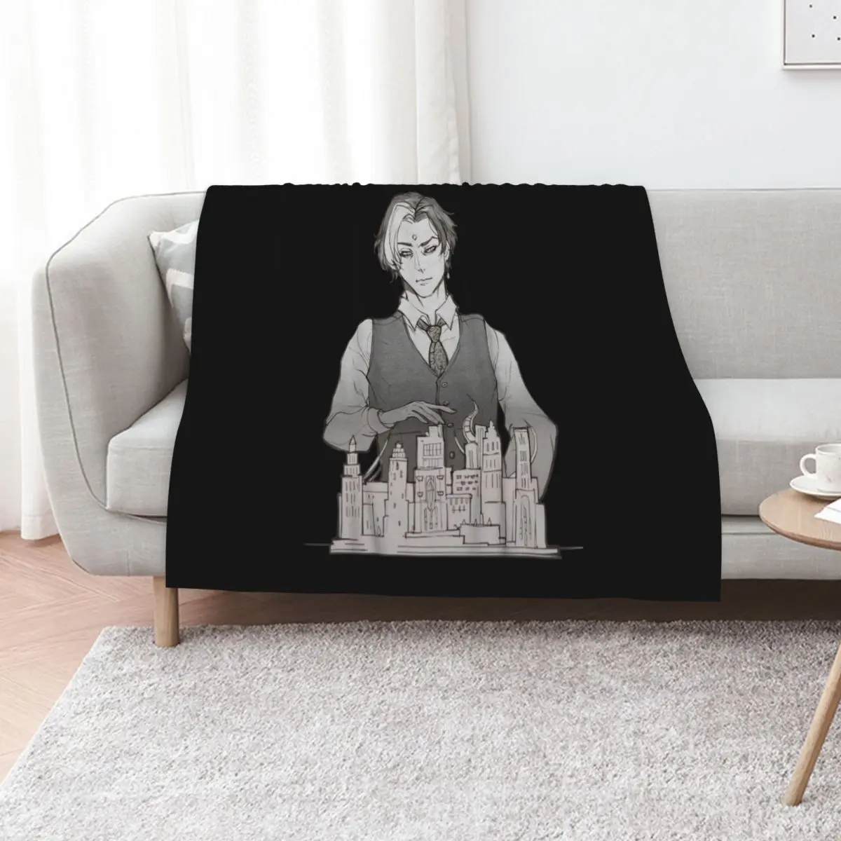 Emet-selch - بطانية رمي المهندس المعماري، بطانيات تزيين فروي هدية شخصية أشعث #1