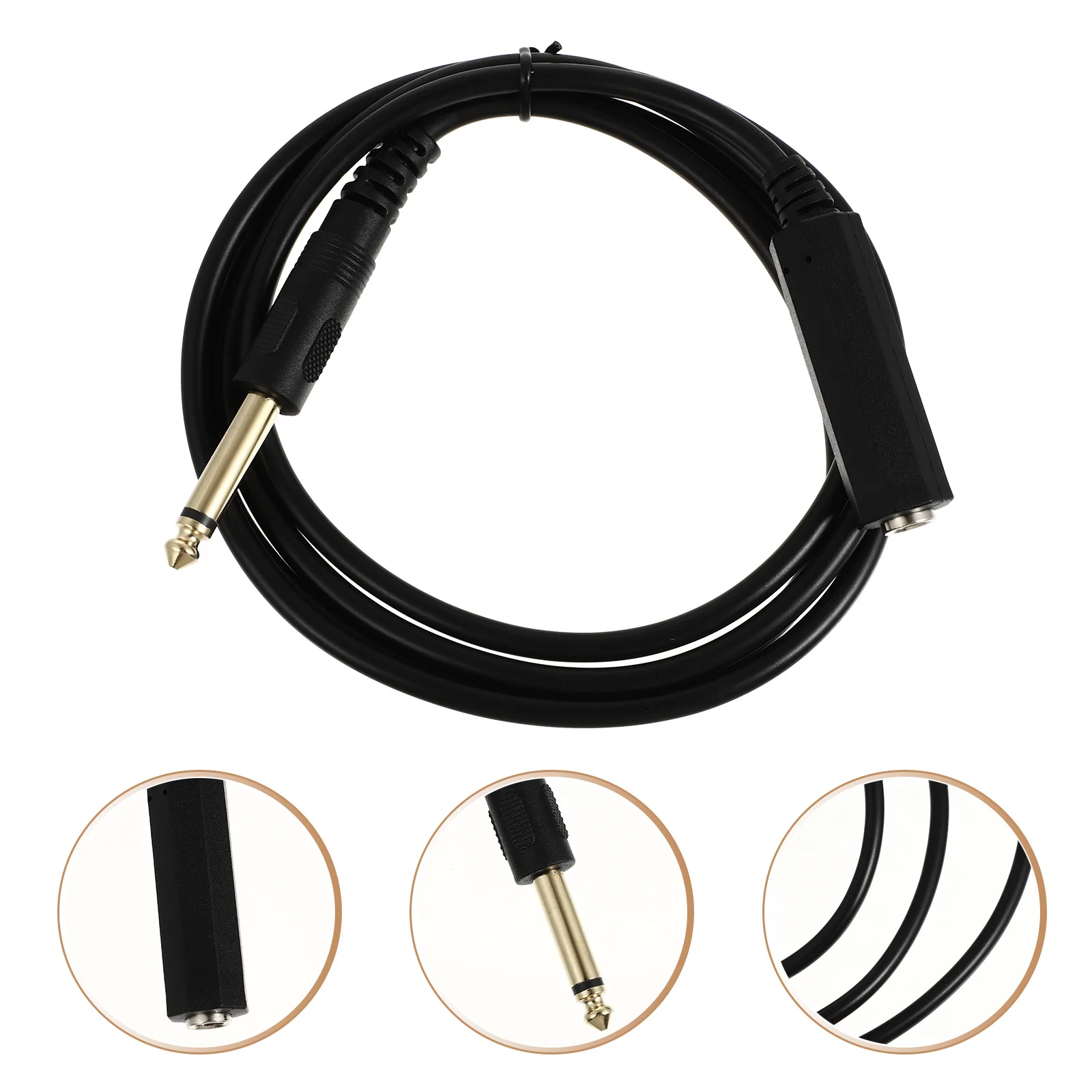 1Pcs Audio Kabel Verlängerung Gitarre Linie Kanone Kopf 6,35mm Männlich zu Weiblich Adapter Kabel für Gitarre Verbindung Sound system
