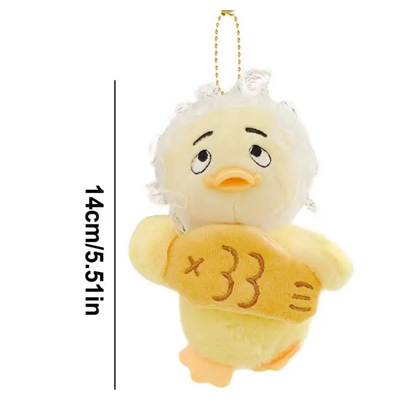 การ์ตูนเป็ดตุ๊กตาสัตว์ Pout เป็ด Plushie การ์ตูนพวงกุญแจ Charm ตุ๊กตาน่ารักของเล่นตุ๊กตาสัตว์พวงกุญแจนุ่ม Plushie ของเล่นสําหรับ