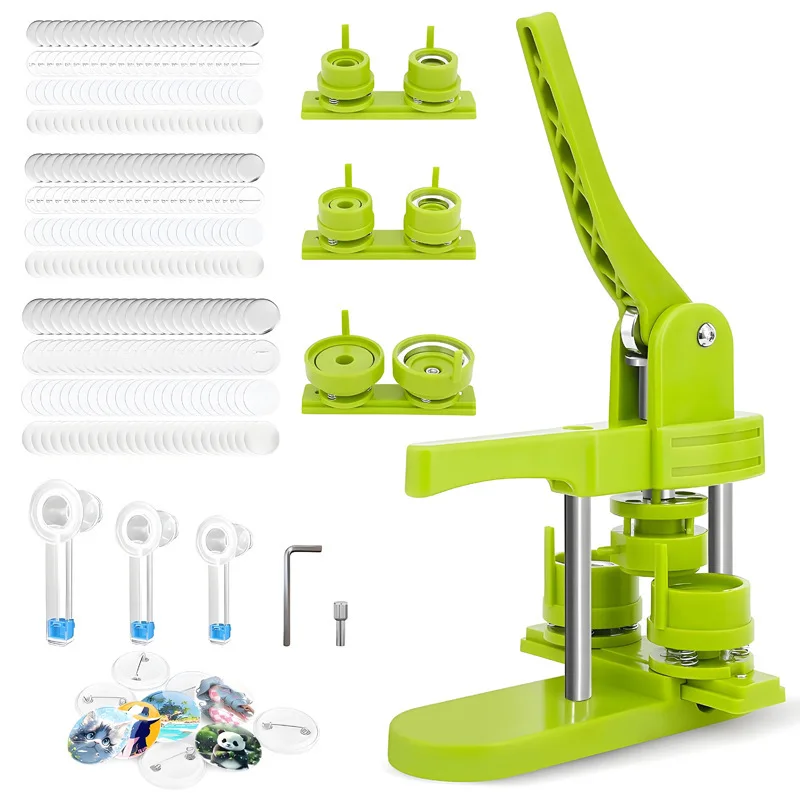 All-in-one making machine, exchangeable mold pressing labor-saving badge DIY plastic badge