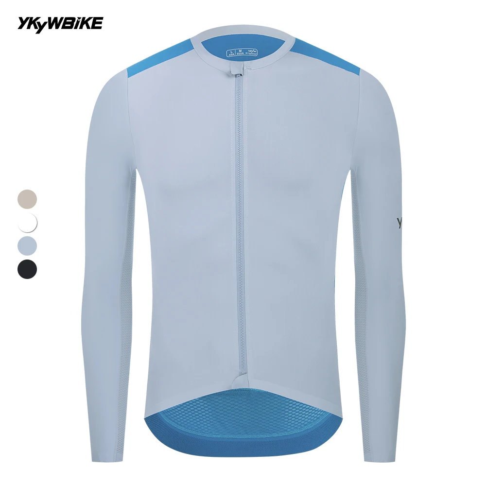 YKYWBIKE 2025 Men's Pro Team Cycling Jersey Long Sleeve Lightweight Road Bike Shirt Bicycle Jersey Cycling Maillot SPF 50