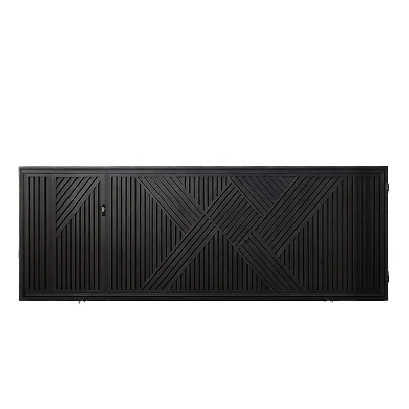 Main Gate Designs Entrance Automatic Aluminum Fences Gates Door Modern House Sliding Slat Gate