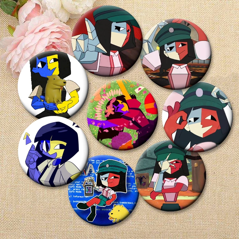 Broches de Rain Rock estéticos con gráfico de Ena, Pin de solapa con figura de Anime, insignia de dibujos animados exquisita para mochila, accesorios, decoración de ropa