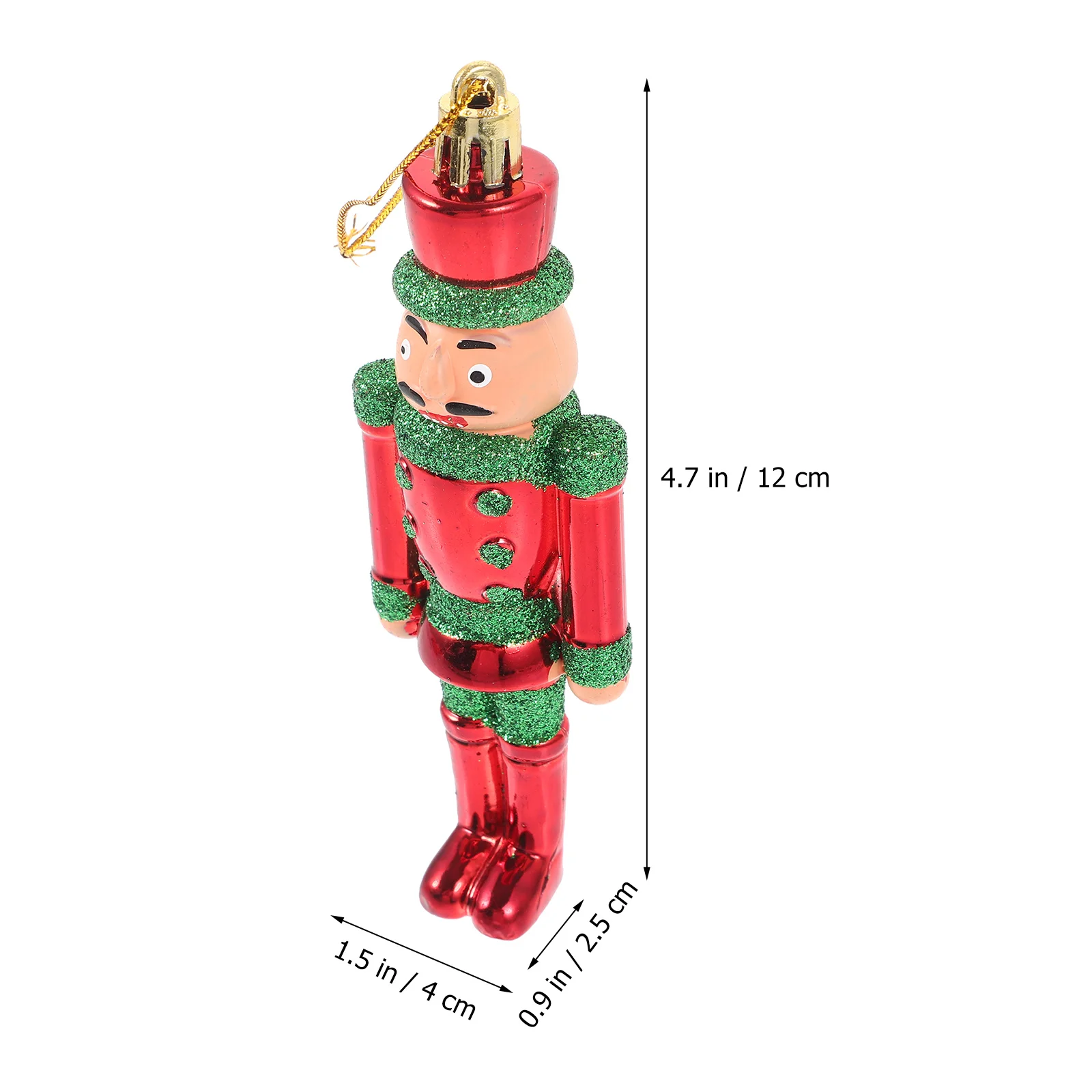 

2Pcs Xmas Nutcracker Soldier Plastic Hanging Ornament Mini Xmas Tree Decor Holiday Nutcracker Decorations Tree Plastic Ornament