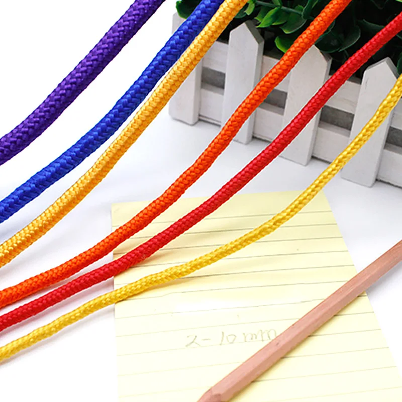 10mx2/3/4/6/8mm Nylon Cord Thread Crochet Line Macrame Rope DIY Hand-woven Braided Handicraft Lanyard Shoes String Bag Rope