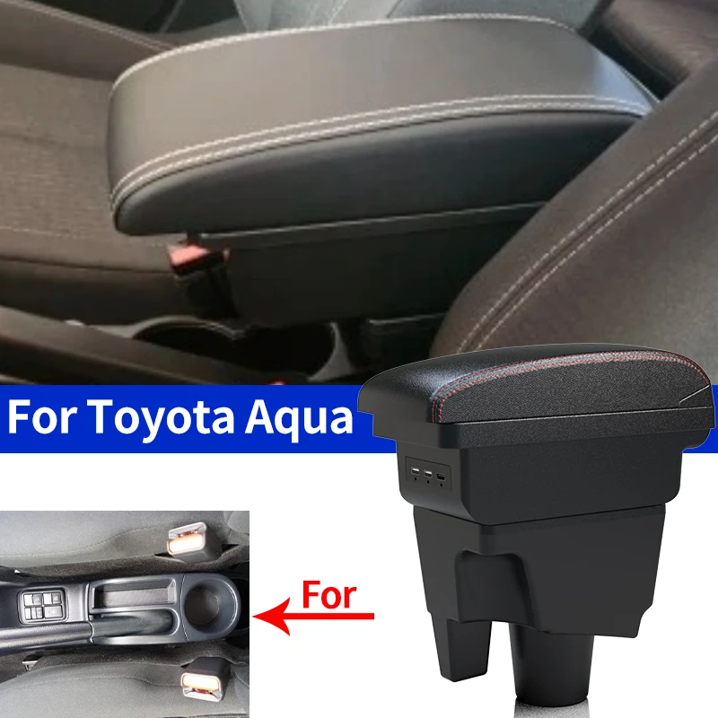 لتويوتا أكوا مسند الذراع صندوق لتويوتا بريوس C أكوا مسند ذراع للسيارات صندوق تخزين مخصص التحديثية أجزاء الداخلية اكسسوارات السيارات
