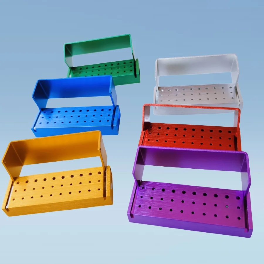 

30 отверстий, держатель для стоматологических буров, дезинфекция блока, алюминиевая коробка, автоклав, высокая/низкая скорость, ручной инструмент