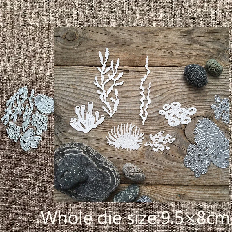 

Новый дизайн, металлическая вырубная форма-трафарет для декора из морской травы и кораллов, вырубные элементы для скрапбукинга, тиснение для альбомов, бумажных открыток и поделок
