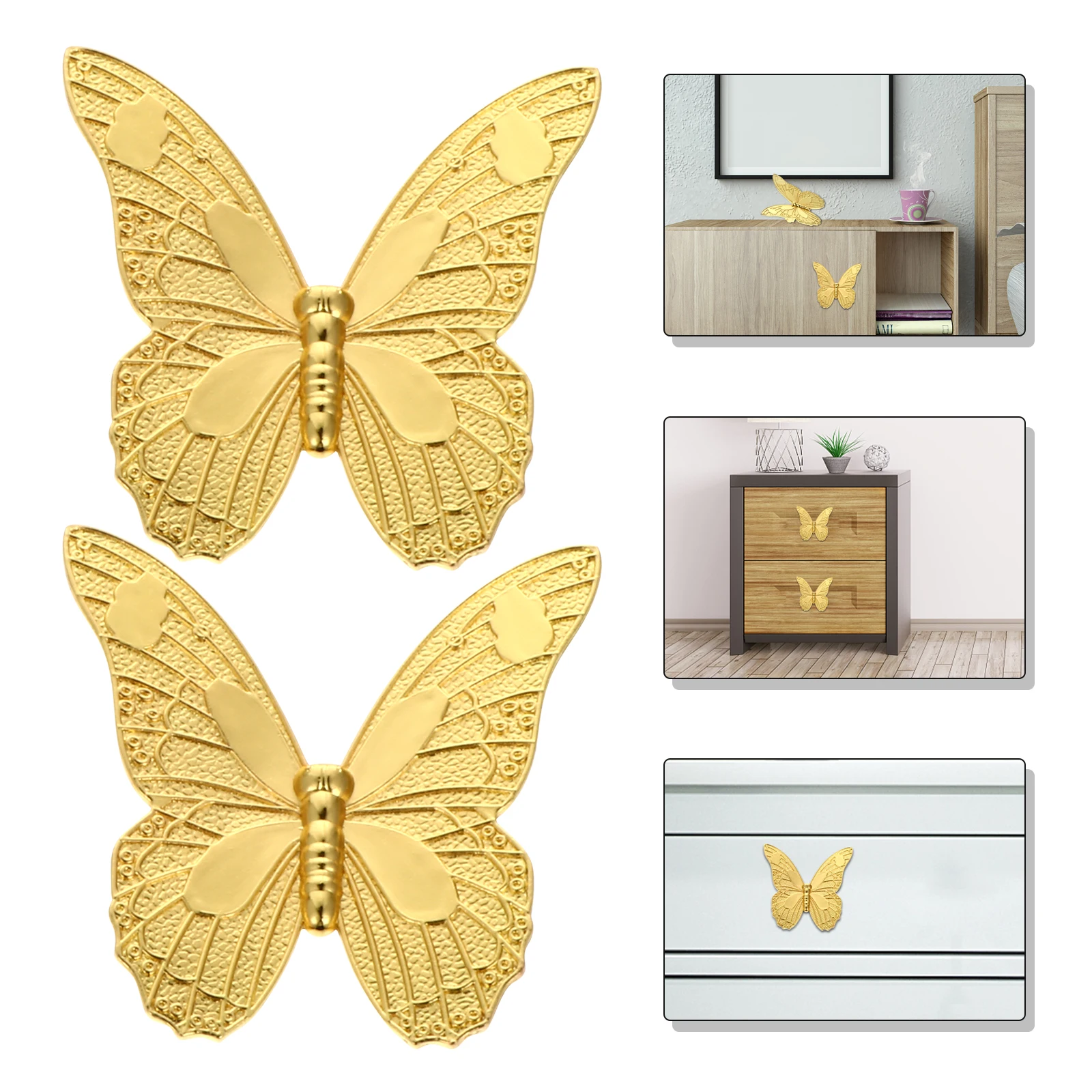 

4pcs Vintage Style Butterfly Handle Drawer Pulls Cabinet Handles Replacement Durable Alloy Door Handle Decorative Furniture