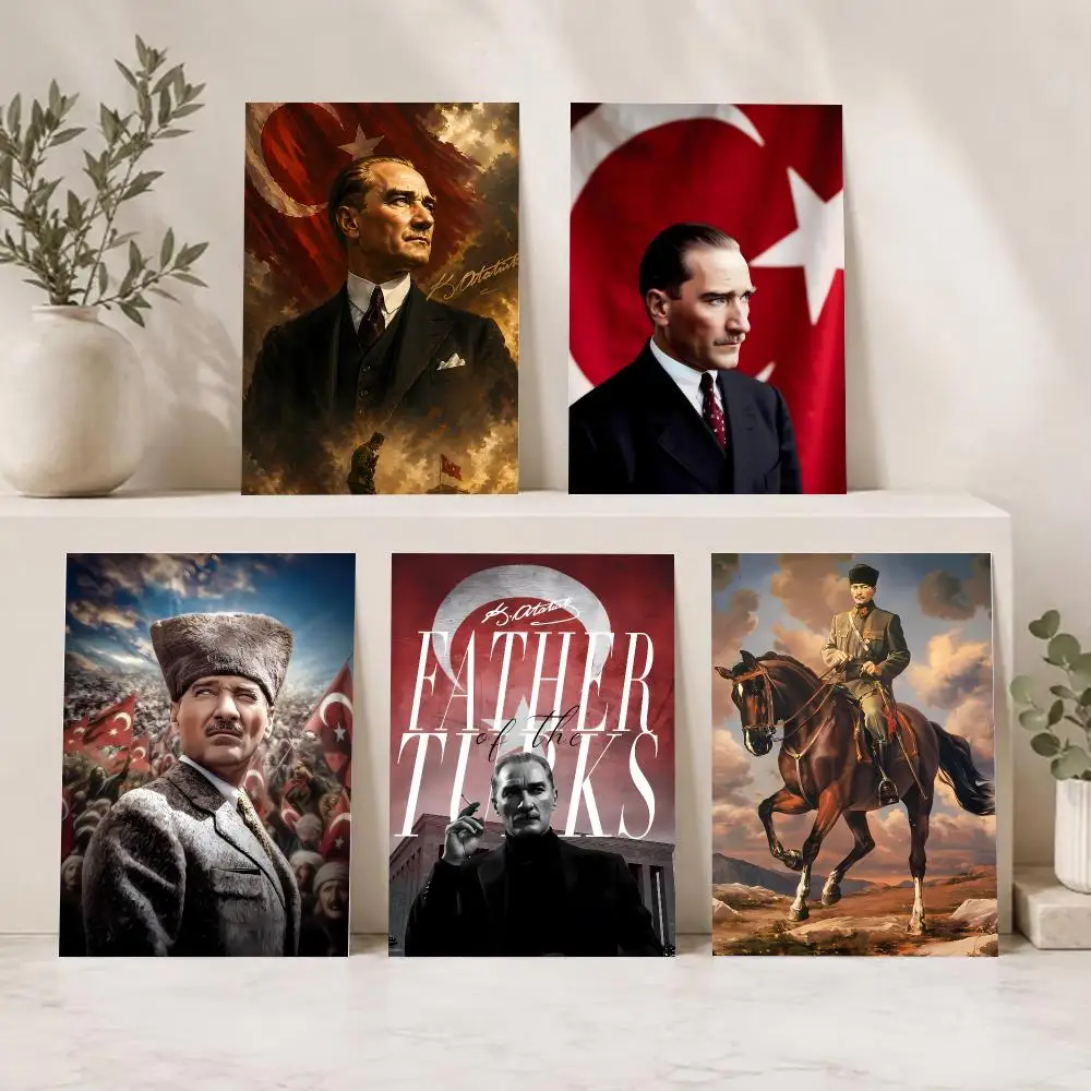 Historic Leader M-Mustafa Kemal Ataturk Poster Indoor & Outdoor Wall Decor for Young Collectors
