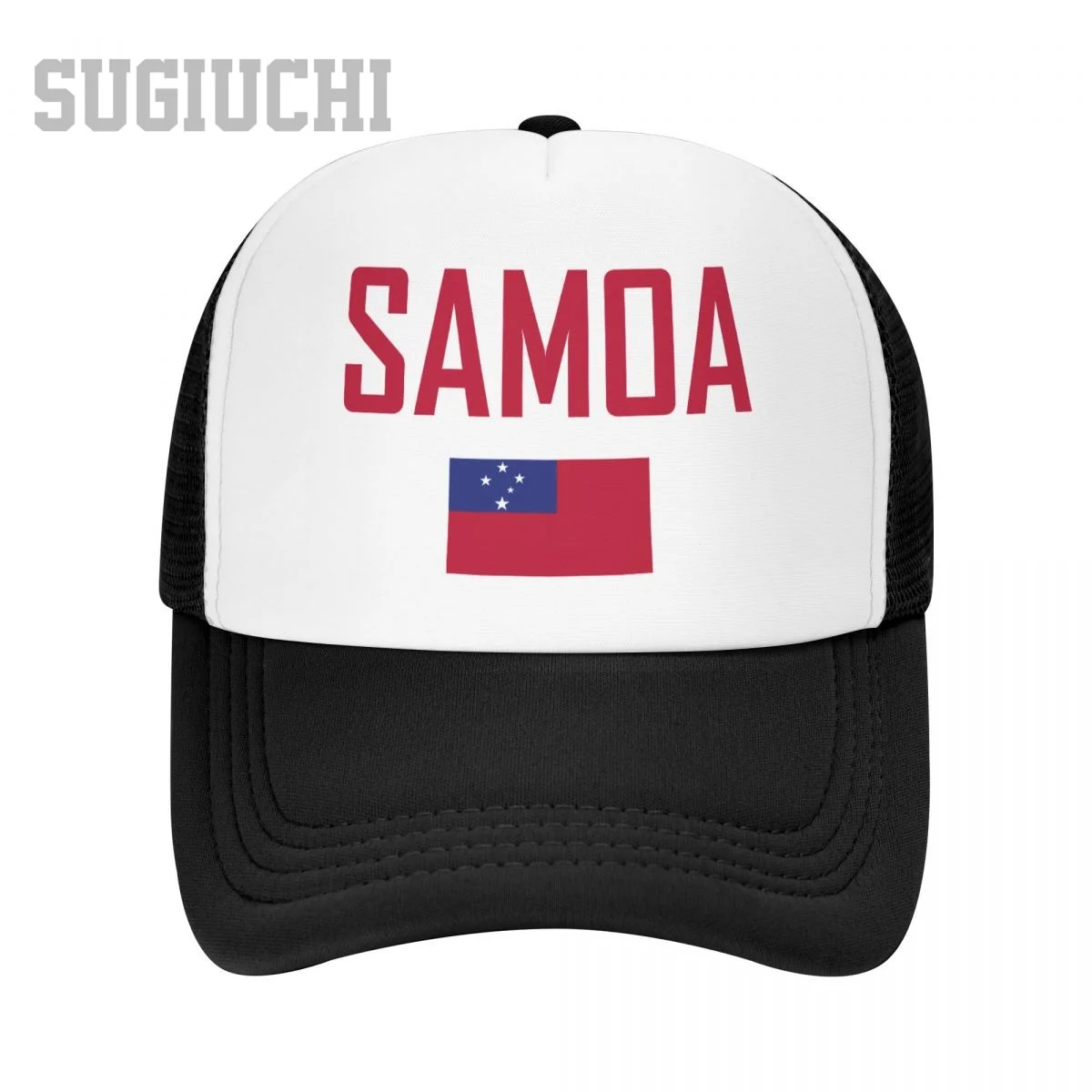 

Unisex Mesh Cap Hat SAMOA Flag And Font Trucker for Men Women Baseball Caps Outdoors Cool
