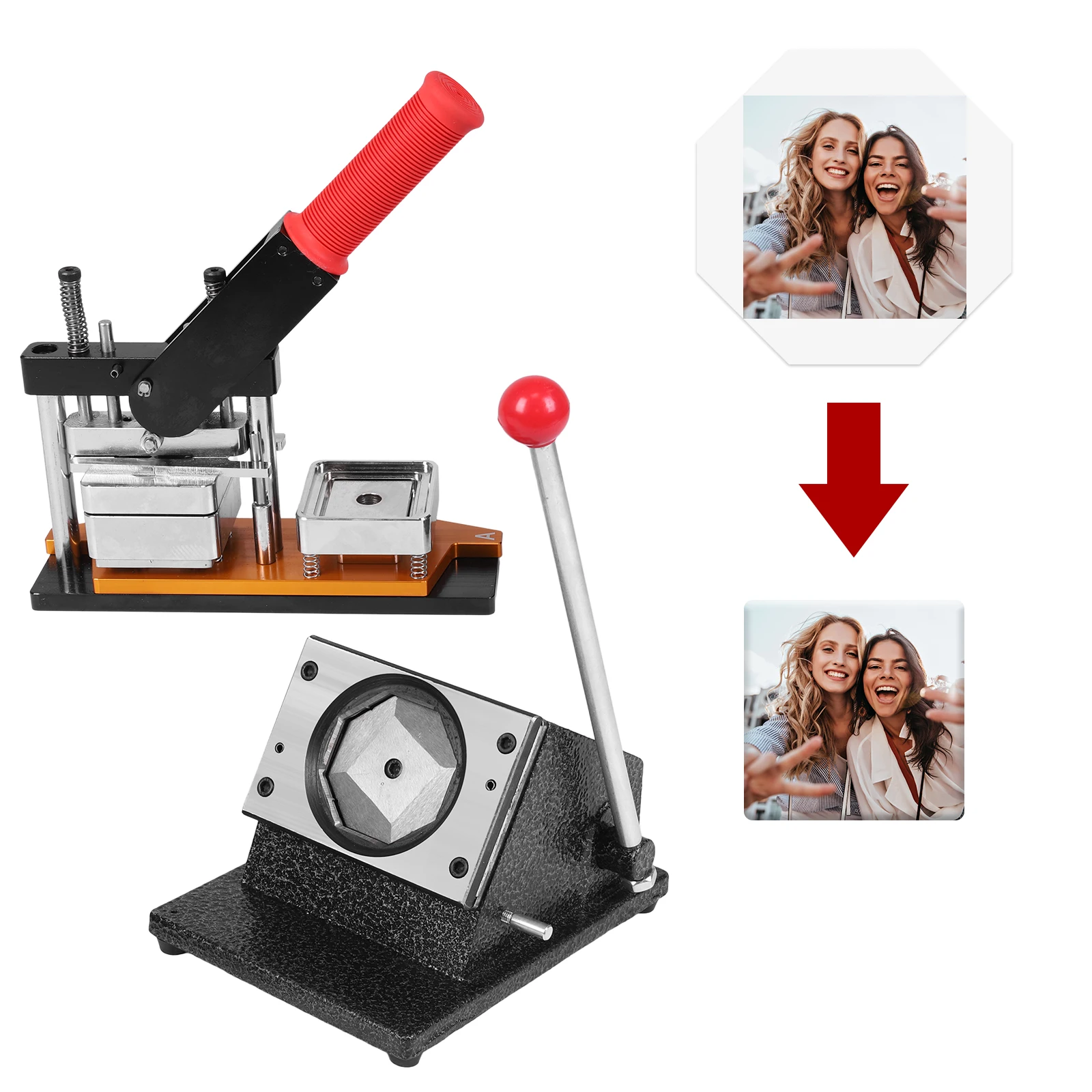 

Машина для изготовления квадратных фото магнитов на холодильник 50*50 мм, DIY, с 100 комплектами материалов, набор для создания магнитных кнопок для рукоделия, домашнего использования и бизнеса