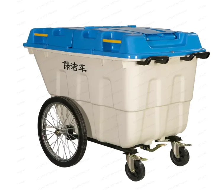 400L Four-wheel Cleaning Truck Municipal Property Sanitation Trolley Sanitation Garbage Truck Large Outdoor Trash Can