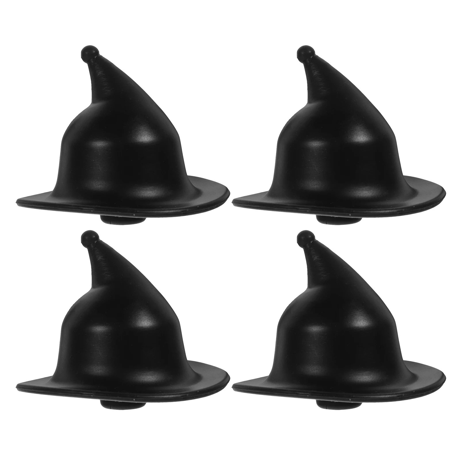 

4pcs Wizard Hat Bottle Stopper Silicone Stoppers Reusable Airtight Beverage Plug For Home Bar Club Party