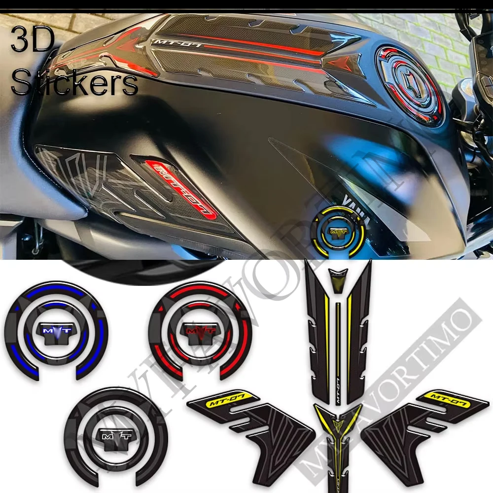 

For Yamaha MT07 MT 07 SP MT-07 Motorcycle Tank Pad Grips Gas Fuel Oil Kit Knee Protector Stickers Decals 2018 2019 2020