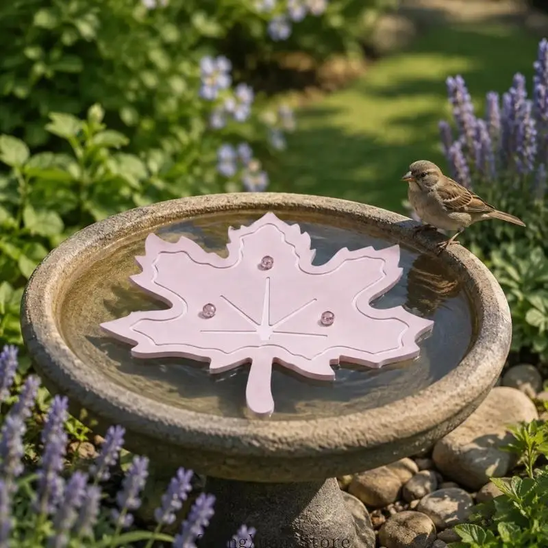 Dekoratives Blatt für Vogelbad, Luftreiniger, Wasserpflege mit Metallkonstruktion, 3 x – Detail 10