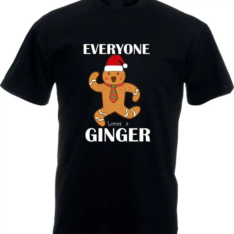 Everyone Loves A Ginger Christmas TShirt, Funny Gingerbread Man, Unisex Tee Top