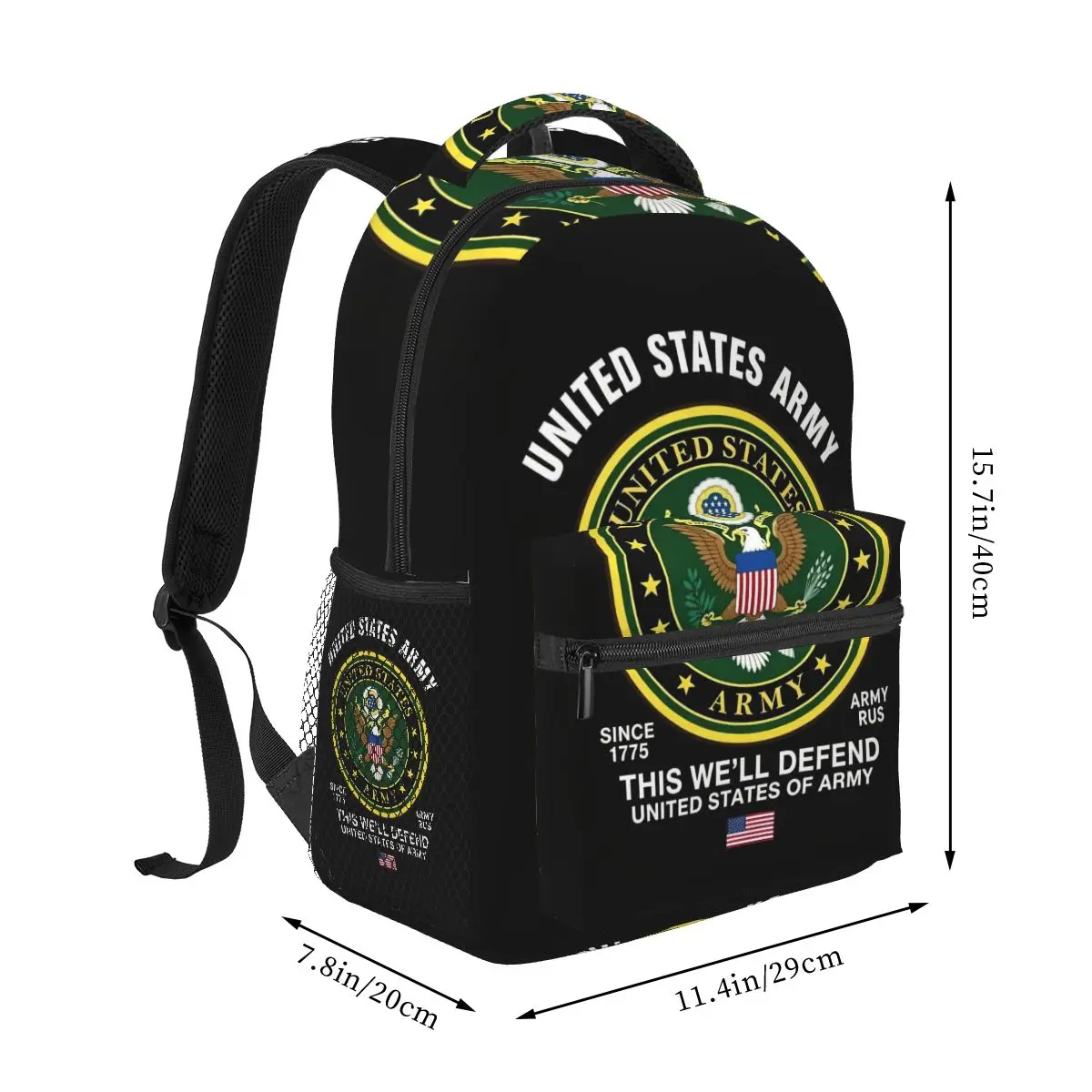 USA Navy Army And Air Force Emblem Backpacks Boys Girls Bookbag Students School Bags Cartoon Laptop Rucksack Shoulder Bag