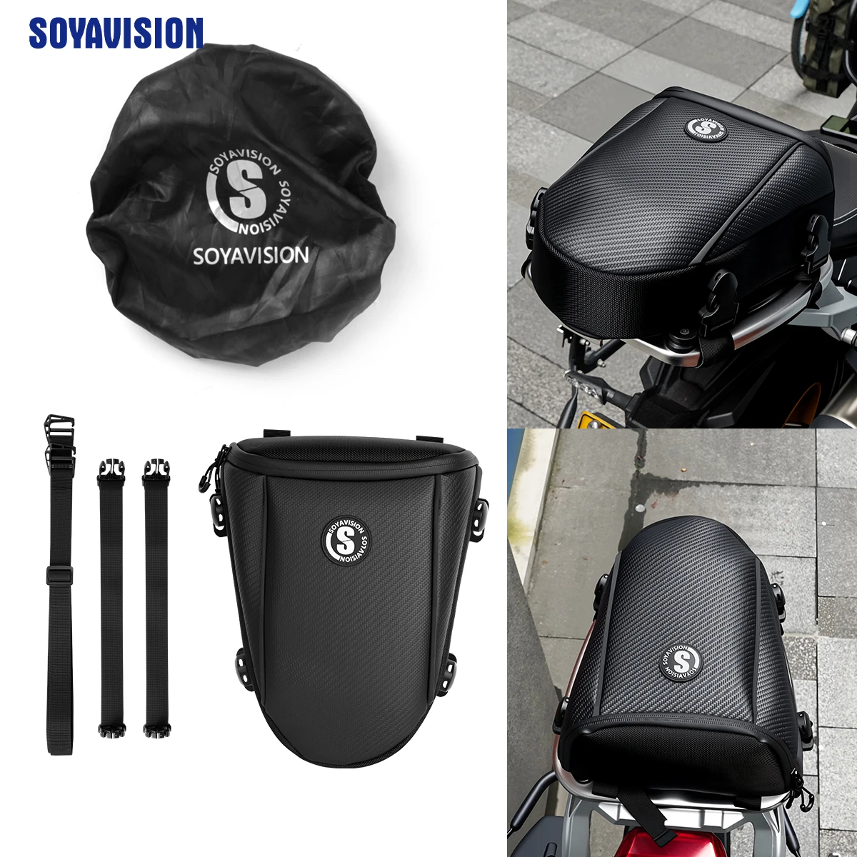 Wasserdichte Motorrad-Rücksitztasche, multifunktionale Umhängetasche, Motorrad-Hecktasche für Harley, BMW, Honda, Motocross