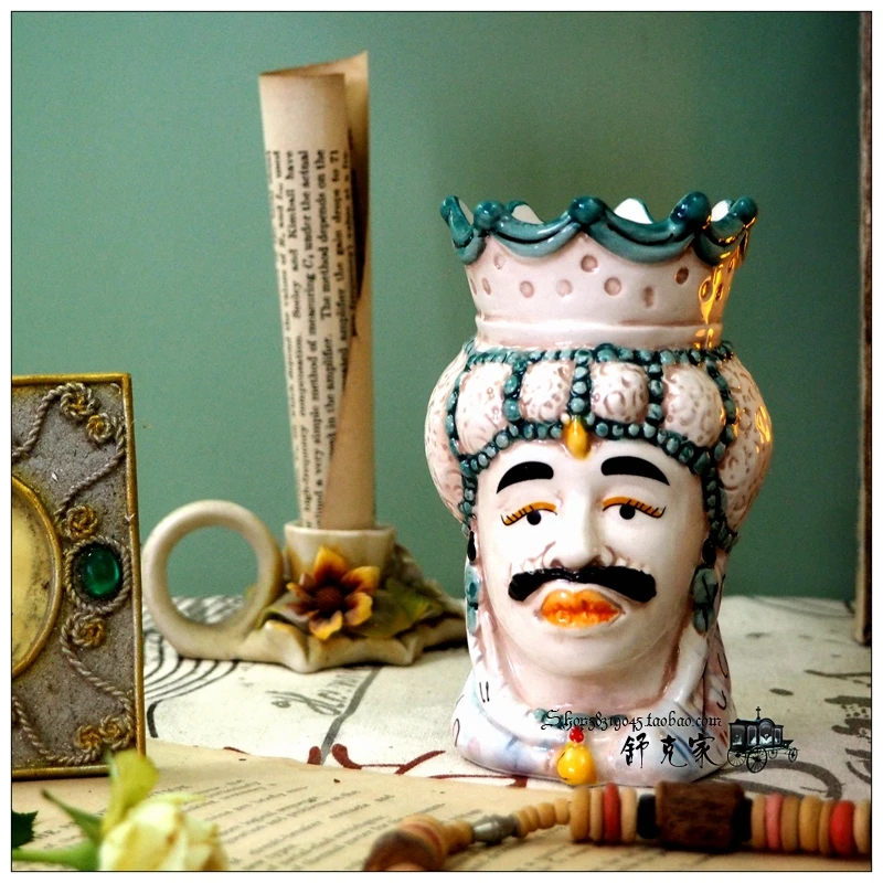 

Экспортная керамическая портретная бюст, королева, королева, керамическая ваза, персонализированное украшение