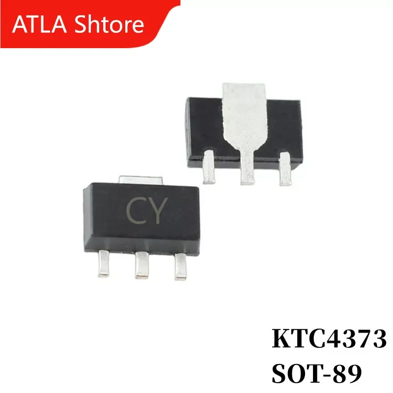 100Pcs KTC4373 SMD Transistor Footprint SOT-89 Silkscreen CY Type NPN 120V/1A Bipolar Amplifier 