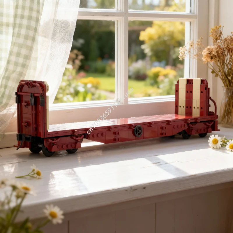 426개 MOC 시티 트레인 QAB 벌크헤드 플랫웨건 빅토리아 모델 블록 장난감 건축 아이디어 크리스마스 선물 브릭 키즈