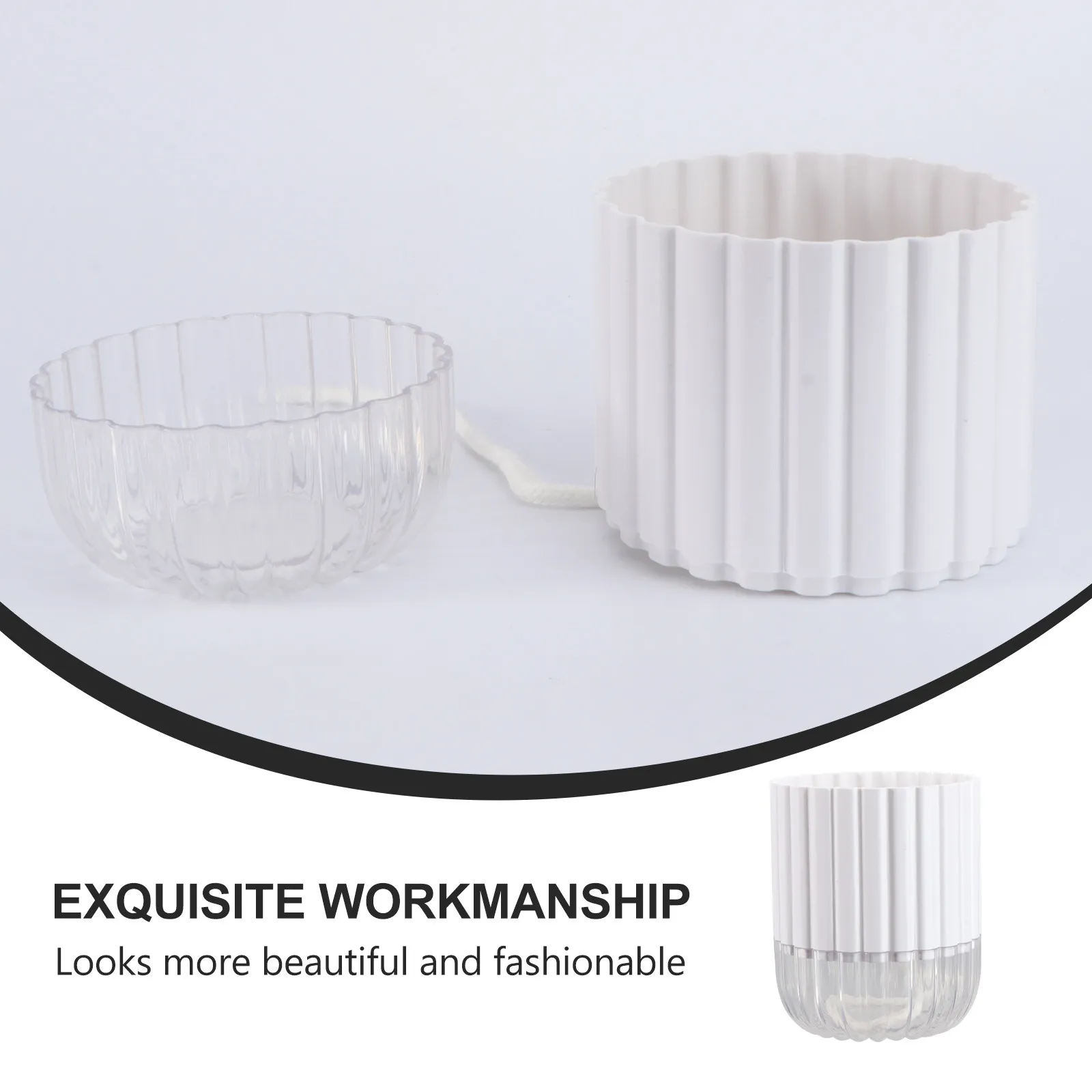 Self-Watering Hydroponic Plant Pot for Succulents, White Decorative Flowerpot for Home Office Garden Container