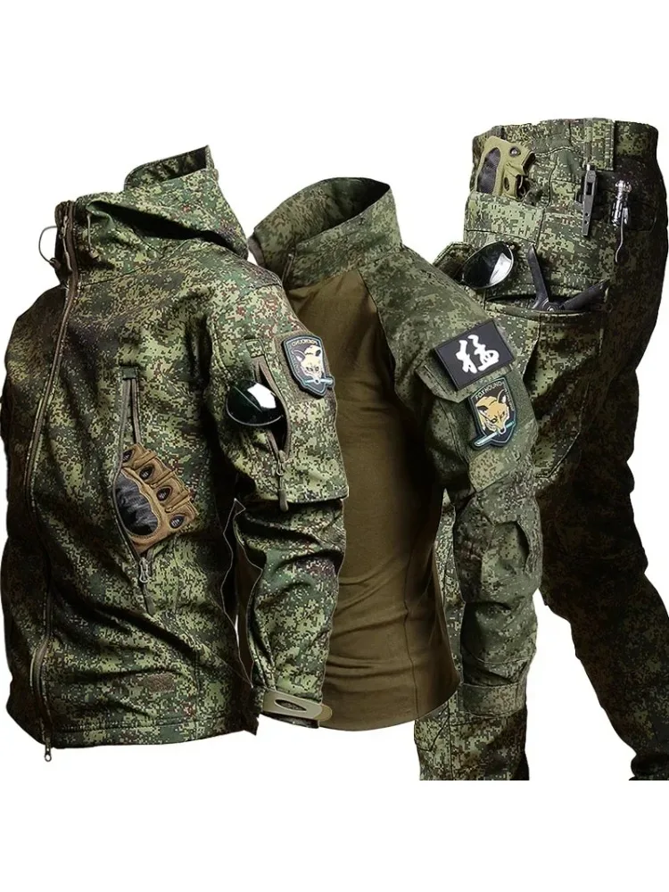 Ensembles d'uniformes tactiques pour hommes, combinaison polaire de Combat, camouflage d'extérieur, chemise de chasse Multicam + pantalon Cargo, Kits Airsoft, vêtements de travail d'entraînement