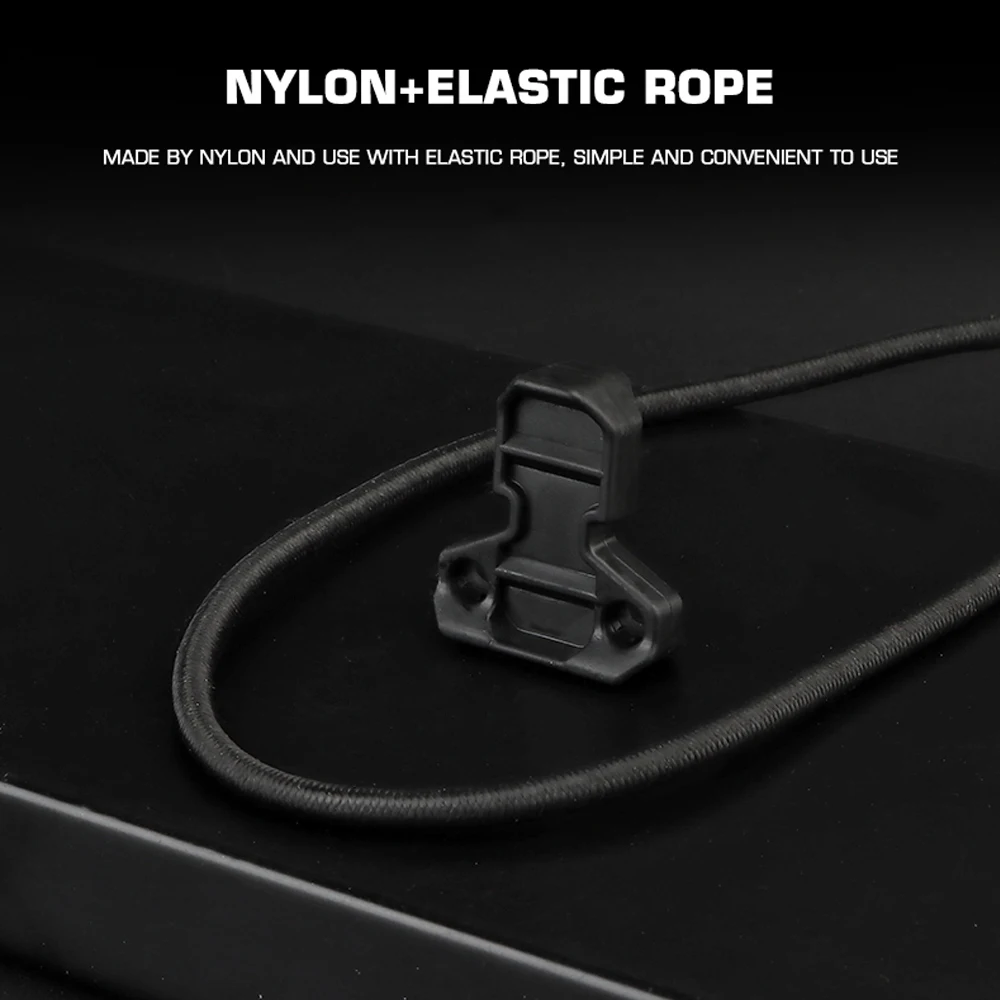 Kantong Majalah Taktis Tali Elastis Kejut dengan Tab Tarik Penahan untuk Rompi Airsoft 5.56 AR15 Tas Mag Tali Kulit Atas Terbuka