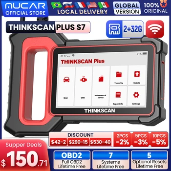 Thinkcan plus s7 s6 s4 obd2 scanner abs/srs/transmissão/código da revista scanner ferramenta de diagnóstico de dados ao vivo multi serviços ferramenta de verificação